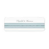 Duck Egg Blue Modern Wedding Etiket (Voorkant)