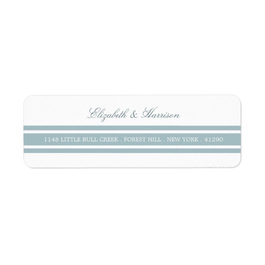 Duck Egg Blue Modern Wedding Etiket (Voorkant)