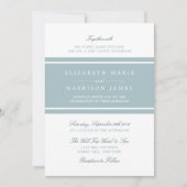 Duck Egg Blue Modern Wedding Kaart (Voorkant)