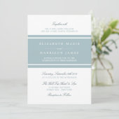 Duck Egg Blue Modern Wedding Kaart (Staand voorkant)