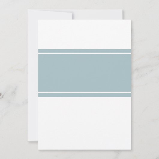 Duck Egg Blue Modern Wedding Kaart (Achterkant)