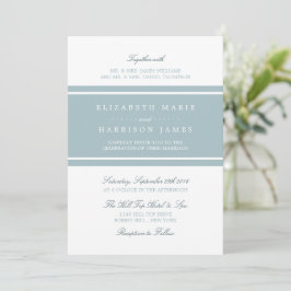 Duck Egg Blue Modern Wedding Kaart