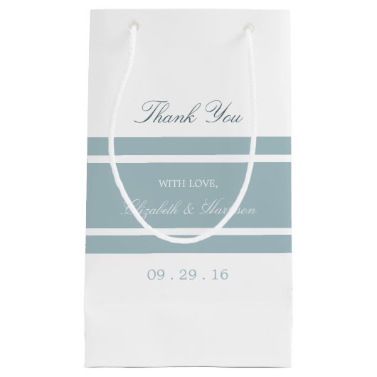 Duck Egg Blue Modern Wedding Klein Cadeauzakje (Voorkant)