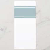 Duck Egg Blue Modern Wedding Menu (Achterkant)