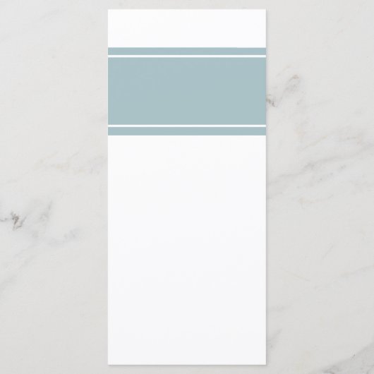 Duck Egg Blue Modern Wedding Menu (Achterkant)