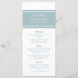 Duck Egg Blue Modern Wedding Menu