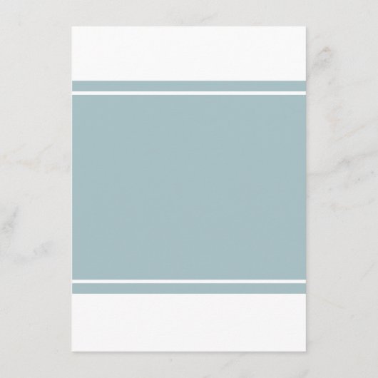 Duck Egg Blue Modern Wedding Menu (Achterkant)