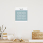 Duck Egg Blue Modern Wedding Poster (Keuken)