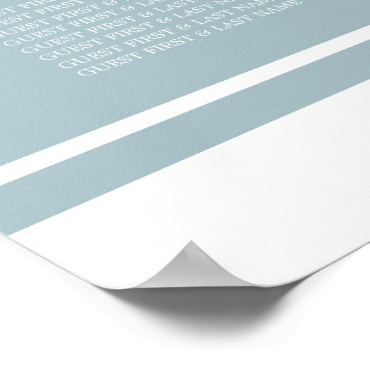 Duck Egg Blue Modern Wedding Poster (Hoek)