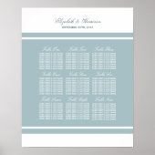 Duck Egg Blue Modern Wedding Poster (Voorkant)