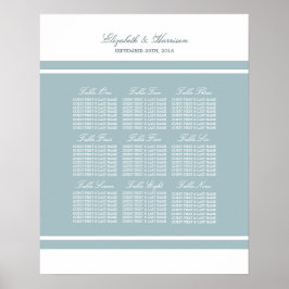 Duck Egg Blue Modern Wedding Poster