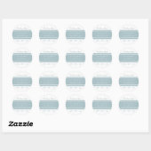 Duck Egg Blue Modern Wedding Ronde Sticker (Vel)