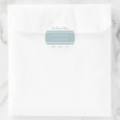 Duck Egg Blue Modern Wedding Ronde Sticker (Tas)
