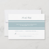 Duck Egg Blue Modern Wedding RSVP (Voorkant)