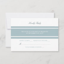 Duck Egg Blue Modern Wedding RSVP