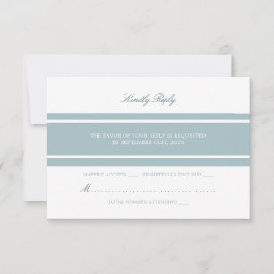 Duck Egg Blue Modern Wedding RSVP