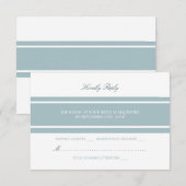Duck Egg Blue Modern Wedding RSVP (Voorkant / Achterkant)