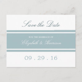 Duck Egg Blue Modern Wedding Save the Date Aankondigingskaart