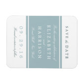 Duck Egg Blue Modern Wedding Save the Date Magneet (Horizontaal)