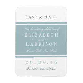 Duck Egg Blue Modern Wedding Save the Date Magneet