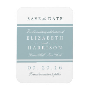 Duck Egg Blue Modern Wedding Save the Date Magneet