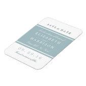 Duck Egg Blue Modern Wedding Save the Date Magneet (Linkerzijde)
