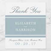 Duck Egg Blue Modern Wedding Wijn Etiket (Enkel label)