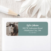 Duck Egg Blue Pet Foto Retouradres Etiket (Insitu)