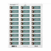 Duck Egg Blue Pet Foto Retouradres Etiket (Full Sheet)