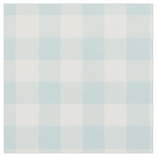Duck Egg Blue & White Plaid Gingham Stof (Close Up)