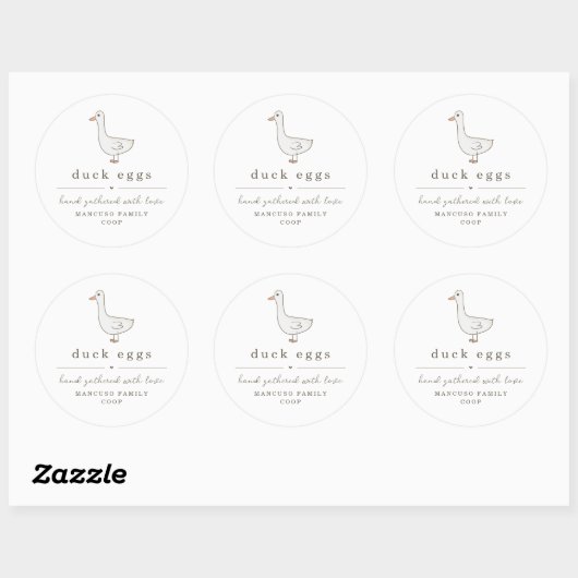 Duck Egg Carton Label Personalize for Farm, Coop (Vel)