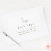 Duck Egg Carton Label Personalize for Farm, Coop (Envelop)