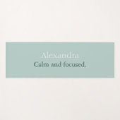 Duck Egg Green Calm Focused Yoga Mat (Voorkant (horizontaal))