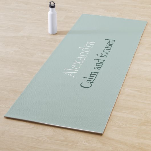 Duck Egg Green Calm Focused Yoga Mat (In situ)