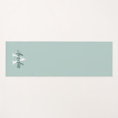 Duck Egg Green Monogram Script Yoga Mat (Voorkant (horizontaal))