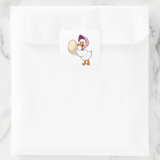Duck Egg Vierkante Sticker (Tas)