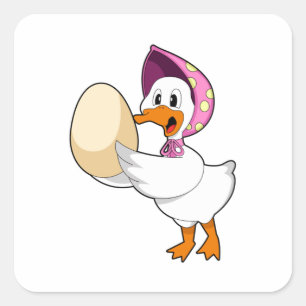 Duck Egg Vierkante Sticker