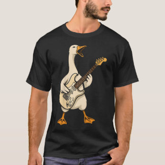 Duck Electric Guitar Music Lover Guitarist Boys T-shirt