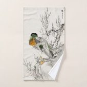 Duck en een boom Japanse Ukiyo-e Art Bad Handdoek (Handdoek)