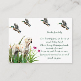Duck en Labrador Baby shower boeken voor Baby Informatiekaartje