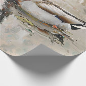 Duck en Mallard Wildlife Schilderij Decoupage Cadeaupapier (Hoek)