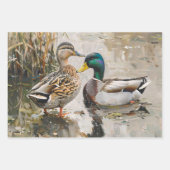 Duck en Mallard Wildlife Schilderij Decoupage Inpakpapier Vel (Voorkant 2)