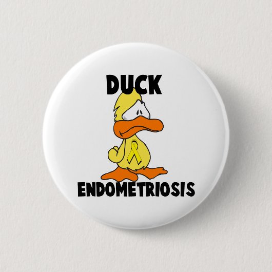 Duck Endometriosis Ronde Button 5,7 Cm (Voorkant)