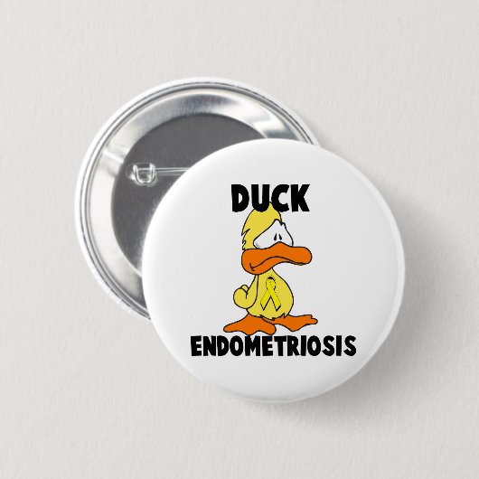 Duck Endometriosis Ronde Button 5,7 Cm (Voorkant /achterkant)