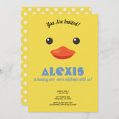 Duck Face Birthday Party Photo Invite Kaart (Voorkant / Achterkant)