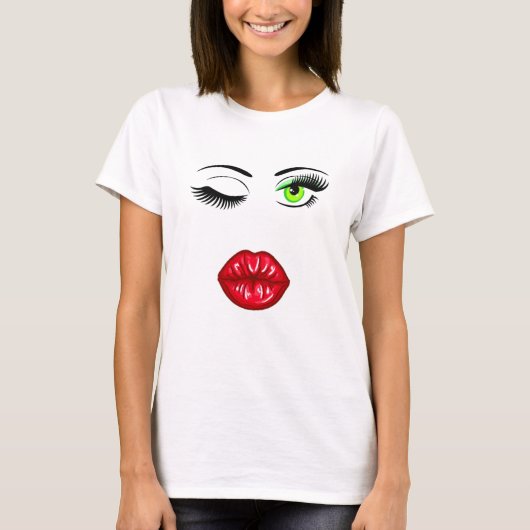 Duck Face Selfie Woman Face T-shirt (Voorkant)