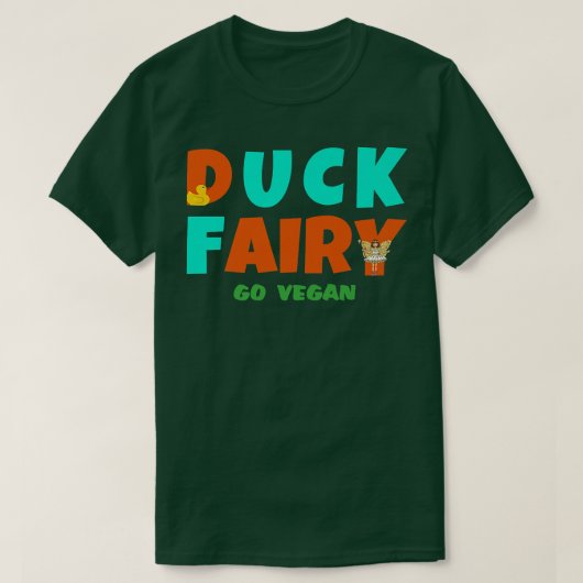 DUCK FAIRY go vegan T-shirt (Design voorkant)