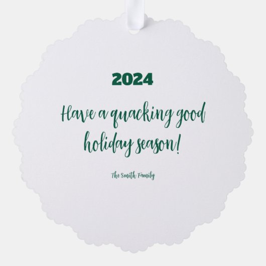 Duck Family Ornament Kaart (Achterkant)