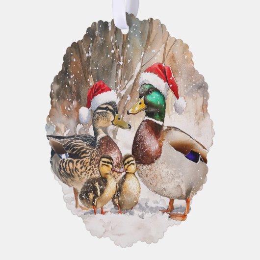 Duck Family Ornament Kaart (Links)