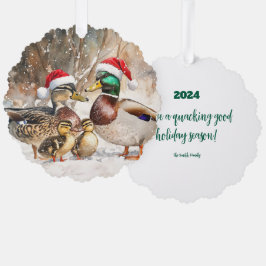 Duck Family Ornament Kaart